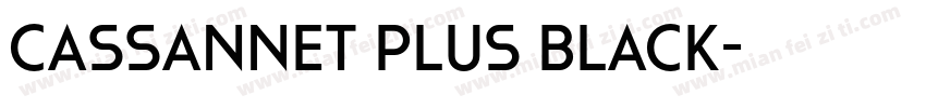 Cassannet Plus Black字体转换